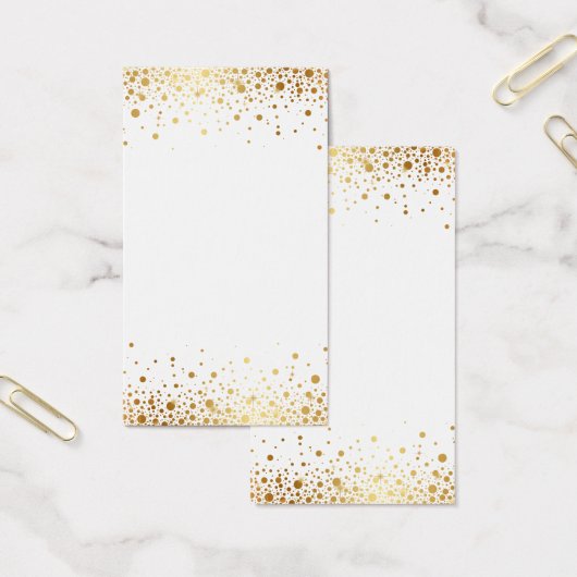 Faux Gold Foil Confetti Dots Blank Vertical (Office)