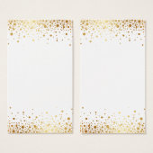 Faux Gold Foil Confetti Dots Blank Vertical (Front & Back)