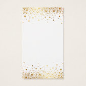 Faux Gold Foil Confetti Dots Blank Vertical (Back)