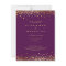 Faux Gold Foil Confetti Dots Purple Wedding