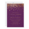 Faux Gold Foil Confetti Dots Purple Wedding