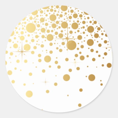 Faux Gold Foil Confetti Dots Sticker I
