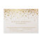 Faux Gold Foil Confetti Dots Wedding RSVP Card