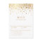 Faux Gold Foil Confetti Dots Wedding RSVP Card