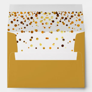 Faux Gold Foil Confetti Elegant Sparkles Envelope