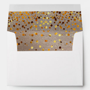 Faux Gold Foil Confetti Elegant Sparkles Envelope