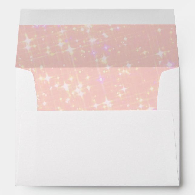 Faux Gold Foil Confetti Elegant Sparkles Envelope (Back (Bottom))