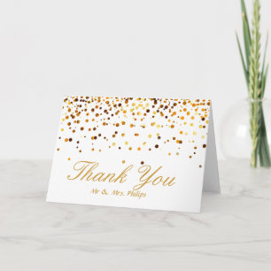 Faux Gold Foil Confetti Elegant Sparkles Thank You