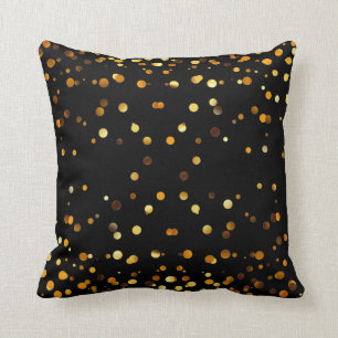 Faux Gold Foil Confetti Elegant Sparkles Throw Pillow
