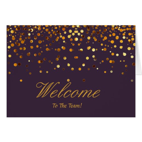 Faux Gold Foil Confetti Elegant Sparkles Welcome