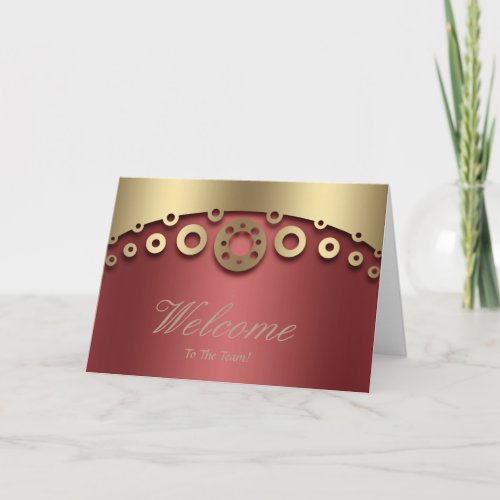 Faux Gold Foil Confetti Elegant Sparkles Welcome Card