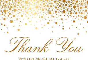 confetti thank you cards zazzle