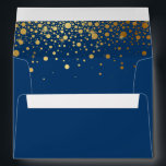 Faux Gold Foil Confetti | Navy Envelope<br><div class="desc">Modern and elegant envelope featuring faux gold foil confetti. This invitation is perfect for formal events. Please note that there will be no actual foil in the envelopes, </div>