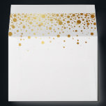 Faux Gold Foil Confetti | Navy Envelope<br><div class="desc">Modern and elegant envelope featuring faux gold foil confetti. This invitation is perfect for formal events. Please note that there will be no actual foil in the envelopes, </div>