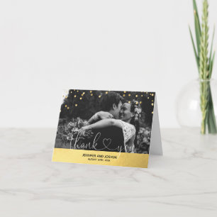 Faux Gold Foil Confetti Thank You Wedding PHOTOS