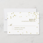 Faux Gold Foil Confetti Wedding Rsvp W/o Number Of at Zazzle