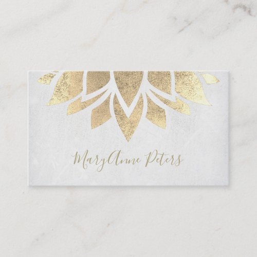 faux gold foil decor business card