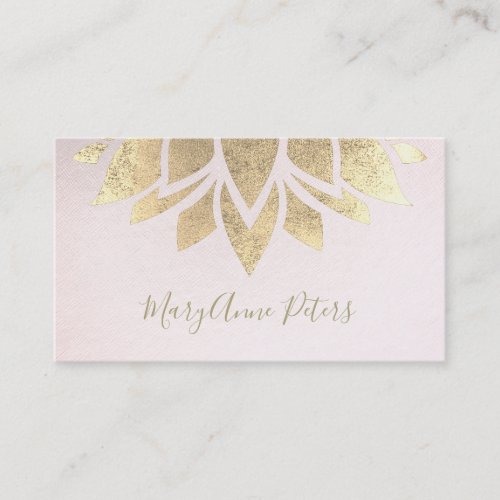 faux gold foil decor business card