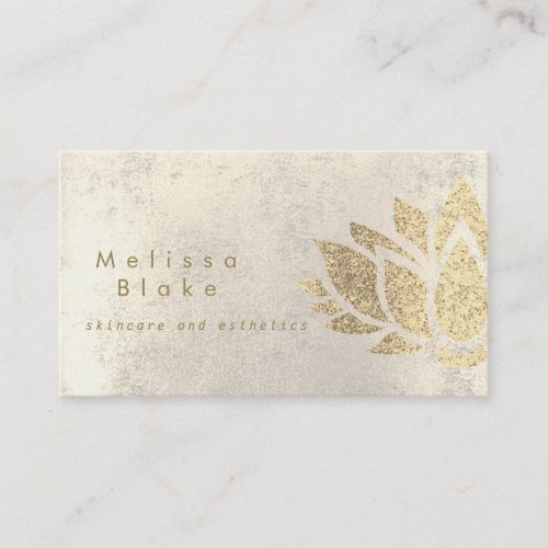 faux gold foil decor skincare and esthetics business card