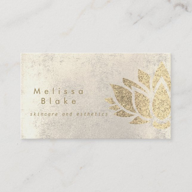 faux gold foil decor skincare and esthetics business card (Front)