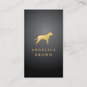 Faux Gold Foil Dog Business Card