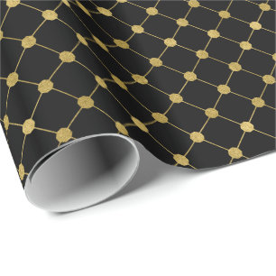 Faux Gold Foil Dot Pattern Holiday Wrapping Paper