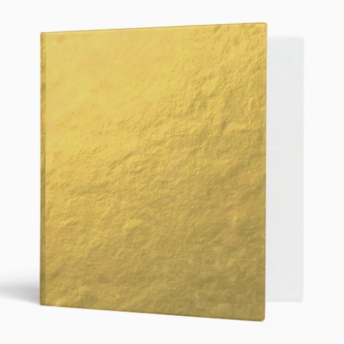 Faux Gold Foil Effect Printed 3 Ring Binder