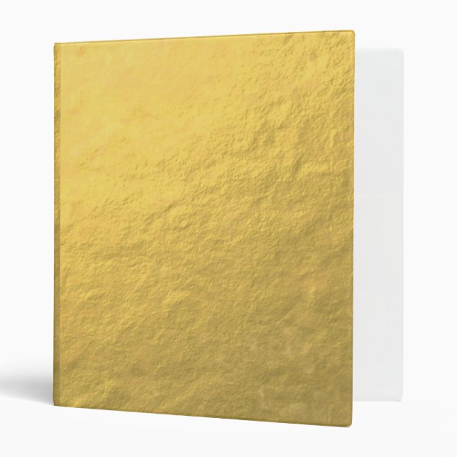 Faux Gold Foil Effect Printed 3 Ring Binder (Front/Inside)
