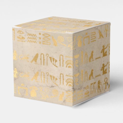 Faux Gold Foil Egyptian Themed Party Favor Box