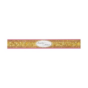 Faux Gold Foil Elegant Formal Classy Wedding Band Invitation Belly Band by VintageWeddings at Zazzle