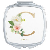 personalized compact mirror monogram with initials - bridesmaid maid o –  Newfavors
