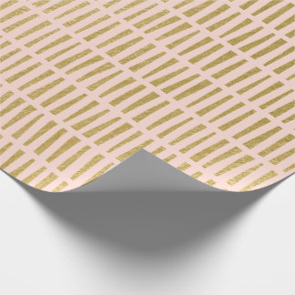 Faux Gold Foil Geometric Pattern Wrapping Paper