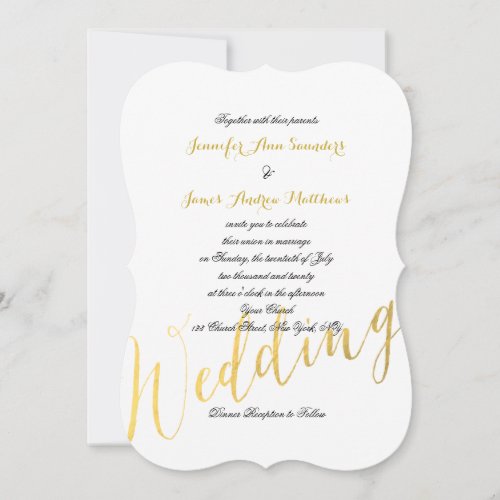 Gold Foil Glamor | Elegant Wedding Invitations
