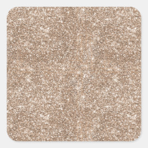 Faux Gold Foil Glitter Background Sparkle Template Square Sticker