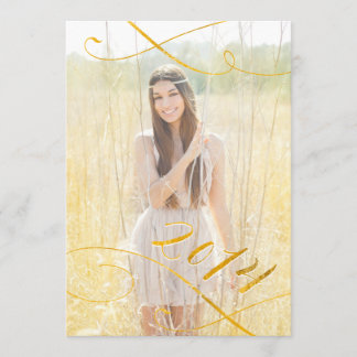 Faux Gold Foil Graduation Invitations | 2014