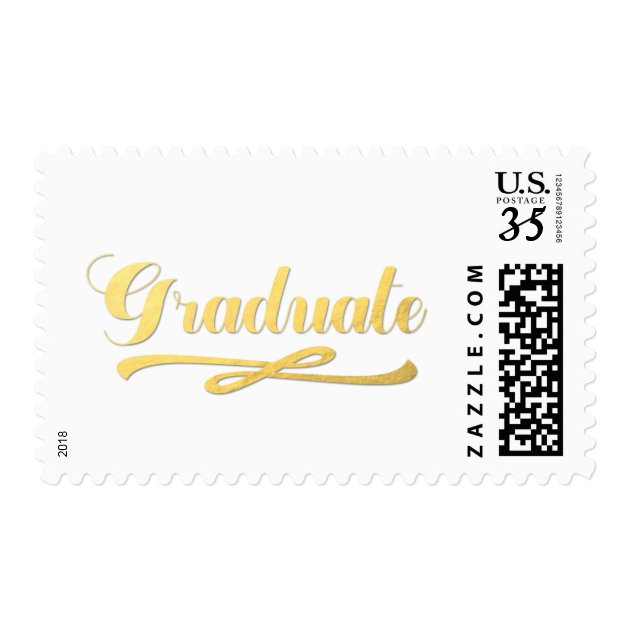 Faux Gold Foil | Graduation Postage