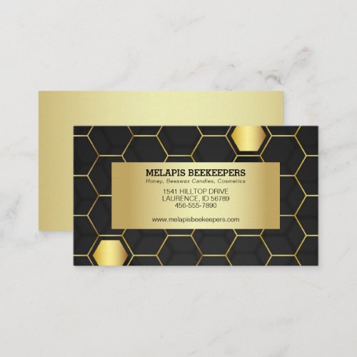 Faux Gold Foil Honeycomb Business Card