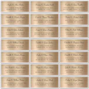 Faux Gold Foil Individual Wedding Address Labels