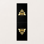 Faux Gold Foil Logo Bee Polygonal on Black (Outside Unfolded)