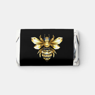 Faux Gold Foil Logo Bee Polygonal on Black Hershey's Miniatures