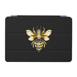 Faux Gold Foil Logo Bee Polygonal on Black iPad Mini Cover