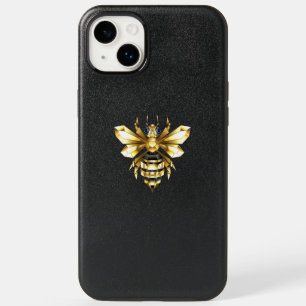 Faux Gold Foil Logo Bee Polygonal on Black OtterBox iPhone 14 Plus Case