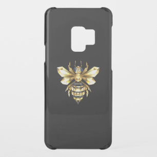 Faux Gold Foil Logo Bee Polygonal on Black Uncommon Samsung Galaxy S9 Case