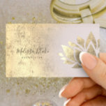 faux gold foil lotus logo business card