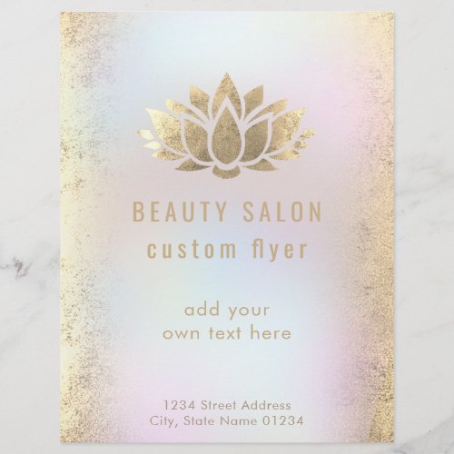 FAUX gold foil lotus logo Flyer