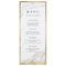 Faux gold foil marble luxury modern wedding menu