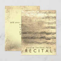 FAUX gold foil music recital