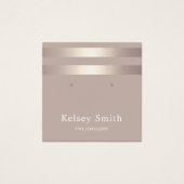 Faux Gold Foil on Bronze Earring Display Card (Front)