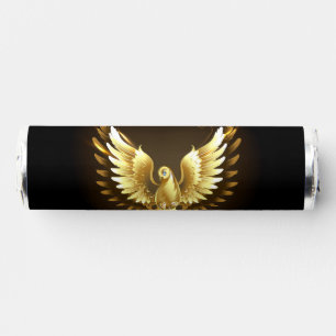 Faux Gold Foil Peace Dove on Black Breath Savers® Mints