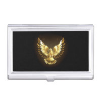 Faux Gold Foil Peace Dove on Black